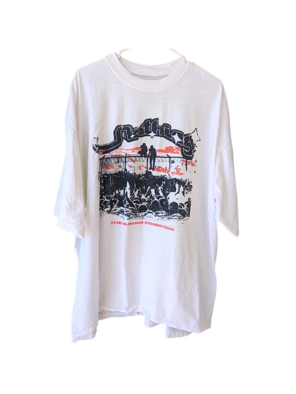 Nothing Shoegaze Band Shirt Oversized XL Boxy White Hardcore 28.5x30.5 Emo Punk
